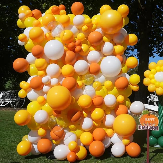 Voircoloria 105pcs Retro Orange Party Latex Balloons, 12inch | - Image 4