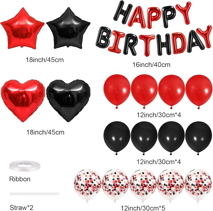CANREVEL Happy Birthday Banner Decoration + 30pcs Star Balloons, - Image 2