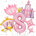 Minyu 6-Piece Princess Theme Party Decoration Set: Princess Carriage + Pink by Unknown