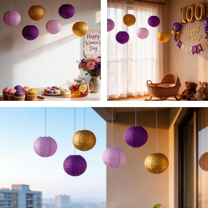 Purple Chinese Paper Lanterns - Image 6