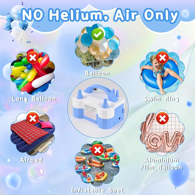 Electric Balloon Pump, Portable Electric Balloon Blower Machine Balloon Air - Image 4