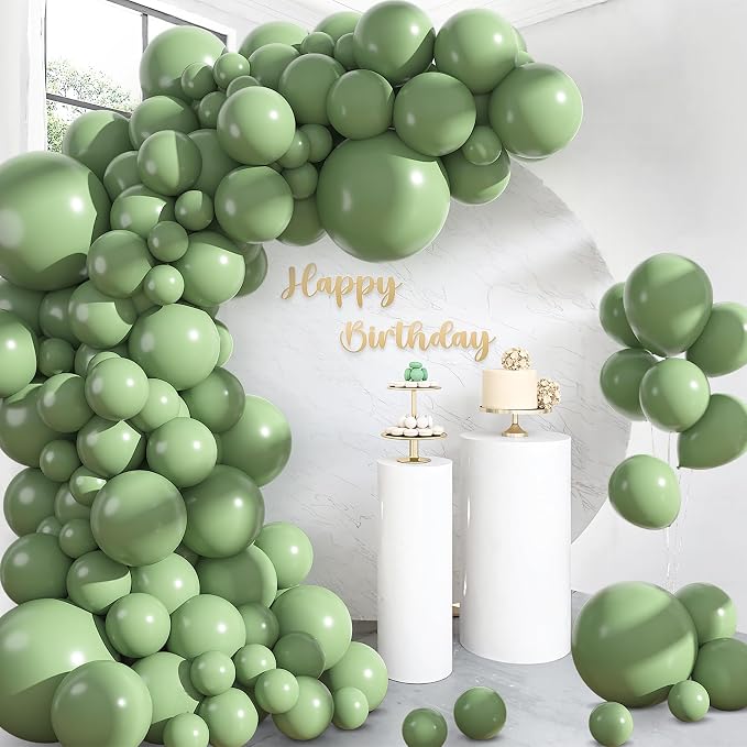 Amandir 153pcs Sage Green Balloons Arch Garland Kit Different Size | 18 12 10 5 - Image 6
