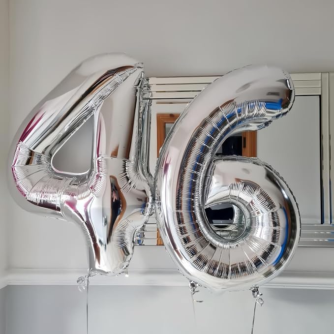 Silver 7 Balloon, 40 Inch Number 7 Balloon, 7 Birthday Balloon Decorations - Image 5