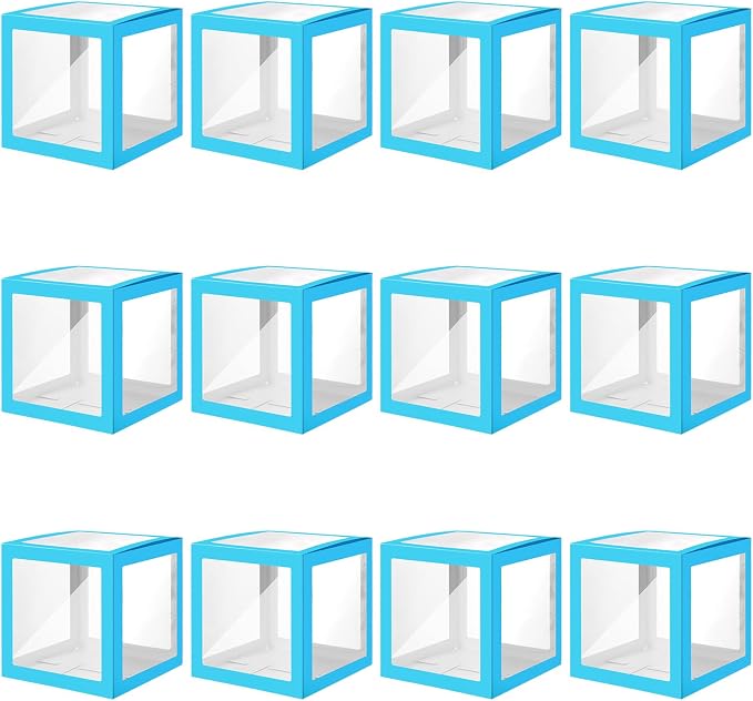 Thyle 12 Pcs Transparent Balloon Boxes Clear Balloon Boxes by Thyle