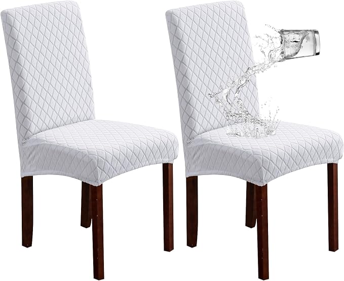 Waterproof Dining Chair Covers Set of 2 Parsons Chair Slipcovers | Double by Genina