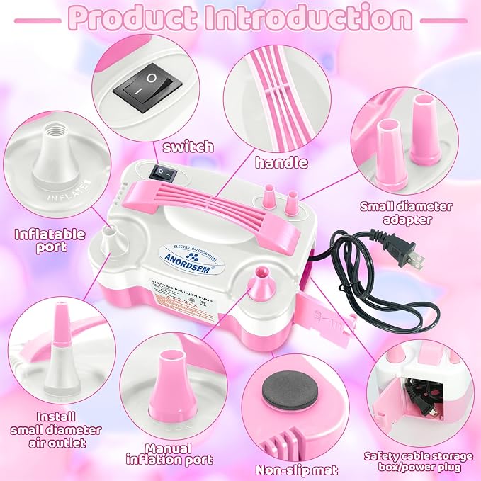 Anordsem Electric Balloon Air Pump: Polypropylene Plastic Case - Image 2