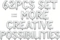 62 Pcs White Letter Balloons, Custom 2 Set A-Z Set by GOGAKIE