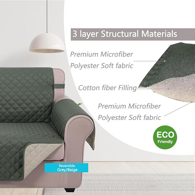 U-NICE HOME Reversible Sofa Cover Couch Cover - Image 4
