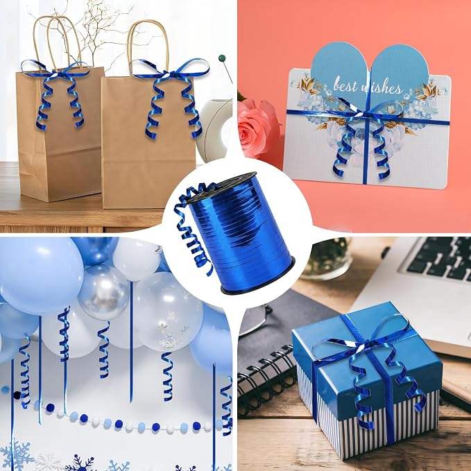 500 Yards Curling Ribbon，Bright Blue Balloon String Ribbon，for Gift - Image 4