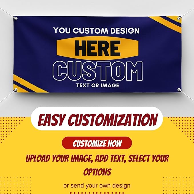 Personalized Custom Vinyl Banner Printing Indoor or Outdoor use Printed - Image 6