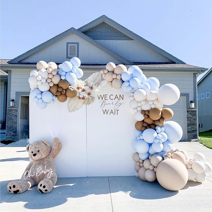 Voircoloria 130pcs Light Blue Balloons Garland Arch Kit, 18 12 10 5 Inch | - Image 5