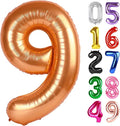 Orange Number 9 Balloon 40 Inch, 9th Birthday Party Decorations Men Women | by IWERP