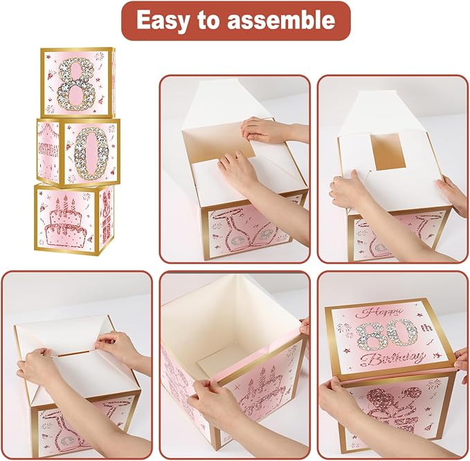 DataMoon 80th Birthday Decorations Boxes - Image 5