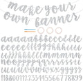 BEISHIDA Glitter Silver 116 PCS A-Z DIY Letter Banner Kit Make Your Own by Beishida