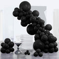 PartyWoo Black Balloons 123pcs Different Sizes of 18 12 10 5 Inch | Balloons by PartyWoo