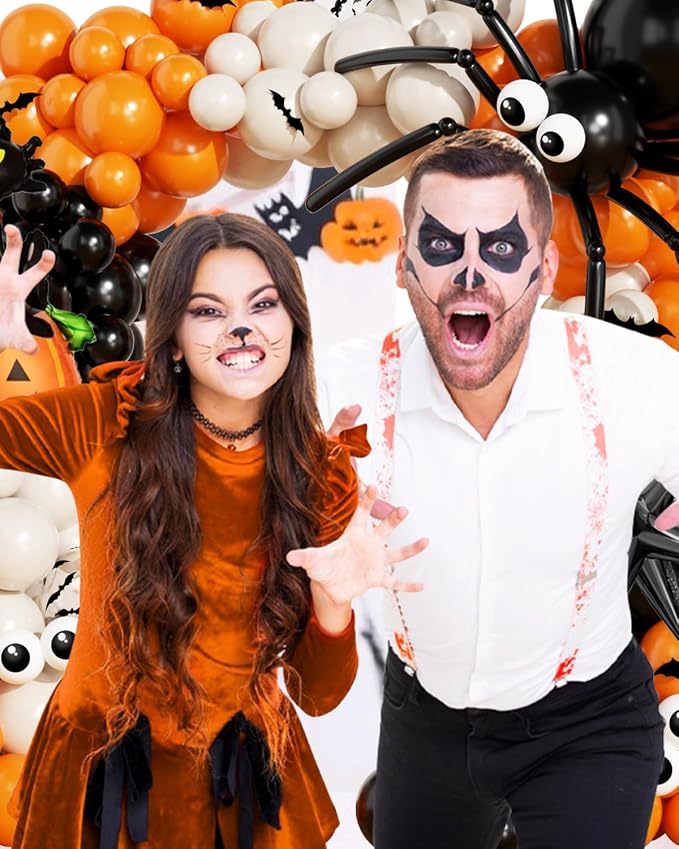 Halloween Balloon Arch Garland Kit, Explosion Star Black Cat Pumpkin Foil - Image 5