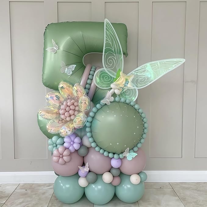 Sage Green 7 Number Balloon, Olive Green 7 Balloons 40 Inch Large Helium Foil - Image 2