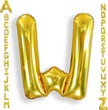 AULE 40 Inch Gold W Balloon Letter Foil A-Z Birthday Big Alphabet | Birthday by AULE