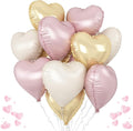 Dusty Pink Cream Heart Balloons by TAOYE