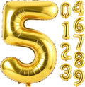 40 Inch Gold Number 5 Foil Balloon by Unknown