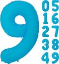 40 in Blue Number Balloon 9 Blue Fluorescent Birthday balloon Number 9 | Helium by Exquisitehighqualitypartydecorationstomeetyoureveryneed%EF%BC%81