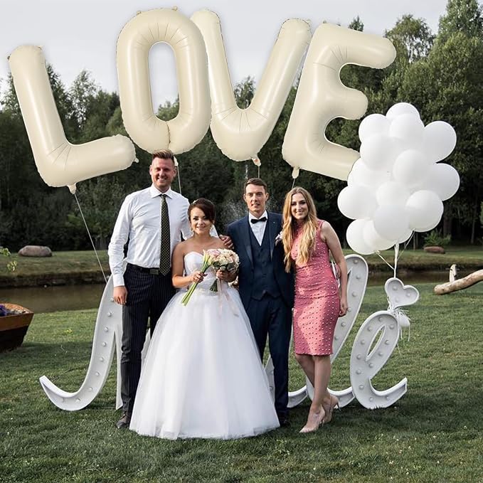 Biapian 40 Inch Letter C Balloons, Giant Cream C Foil Balloon, Big Single - Image 5