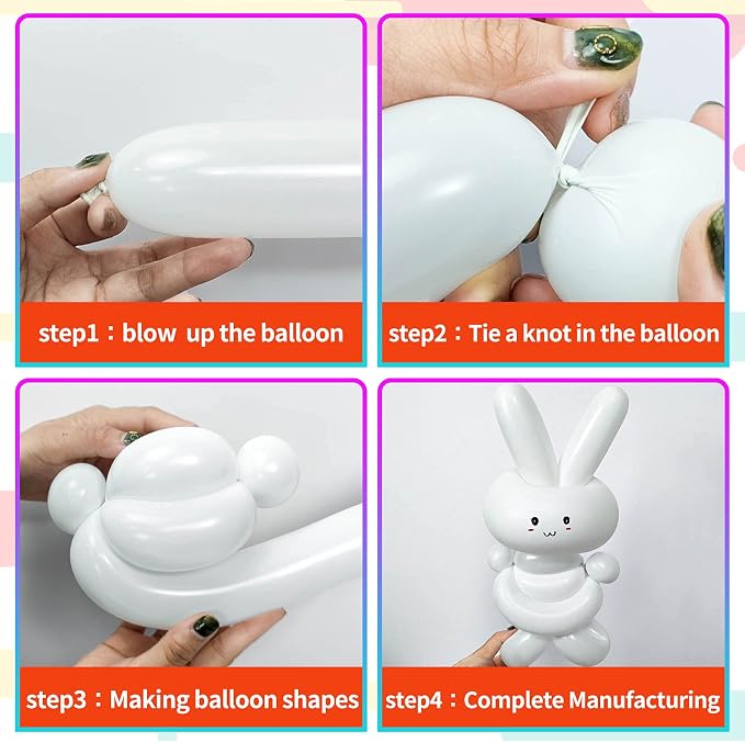 100Pcs clear 260 Balloons Clear Long Skinny Latex Balloon - Image 4