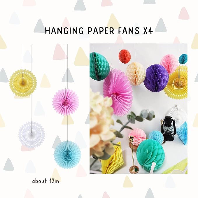 20Pcs Multi-Color Paper Honeycomb Decoration Kit - Image 5