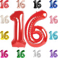 Red Number 16 Balloon 40 Inch by IWERP