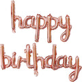 Rose Gold Happy Birthday Balloons Banner 16 Inch Mylar Foil | Happy Birthday by Unknown