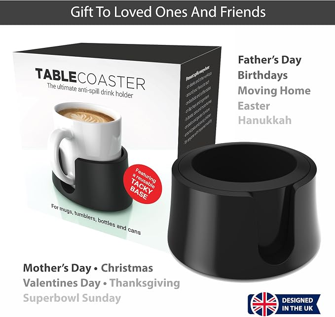 TableCoaster - Original Anti-Spill Table and Desk Cup Holder, Jet Black - RV - Image 5