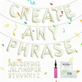 Cream Foil Letter Balloons, fully inflated state lasts multiple days by TangTuan