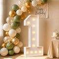 4FT Light Up Marquee Number 1 Warm White Light | Party Decor by Letsmakeitimpressive