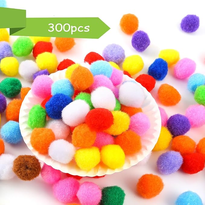 Caydo - 300PCS 1 Inch Assorted Pom Poms - Image 3