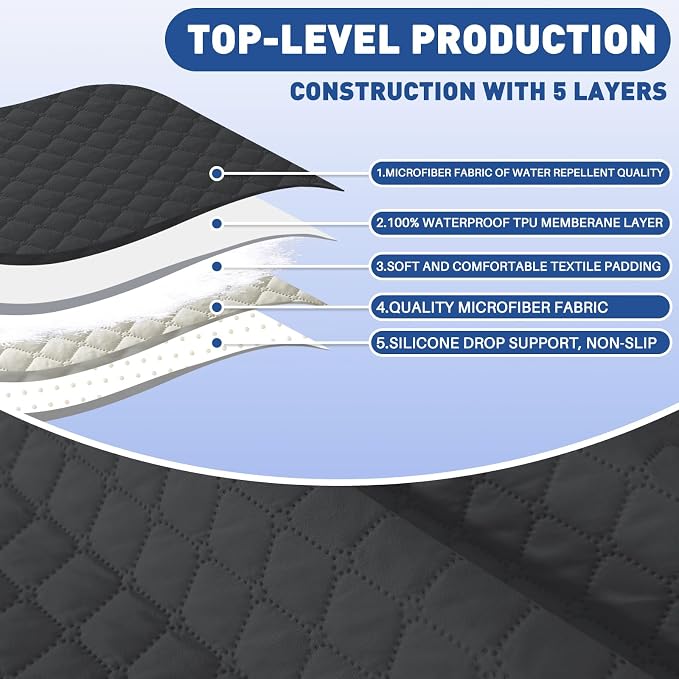 XINEAGE Quilted Chair Sofa Cover Waterproof Chair Covers - Image 6