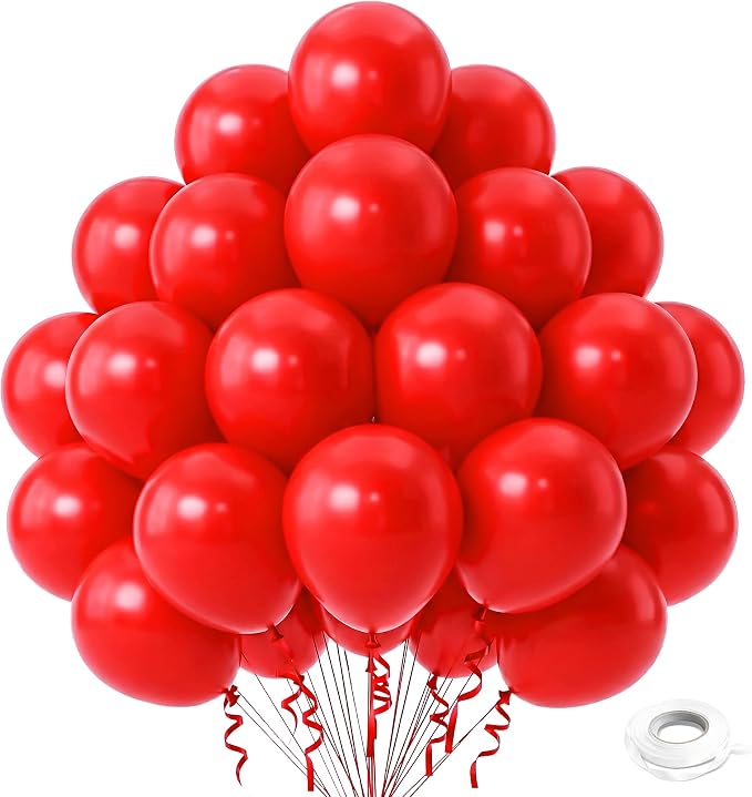 Red Balloons, Baby Shower, Anniversary, Graduation, Wedding Decorations by GoldenParty