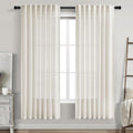 Cream Linen Curtains 71 Inches Long by Nanspring