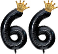 40 inch Large Black 66 Balloon Number by Unknown