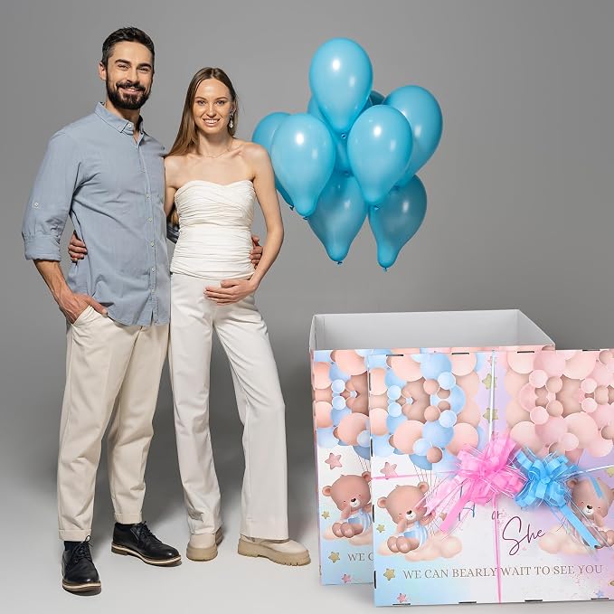 AmazingSpark 28in Giant Gender Reveal Gift Box - Image 5