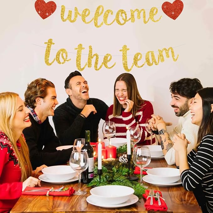 BEISHIDA Welcome to The Team Banner, NO DIY, Office Party Decorations - Image 4