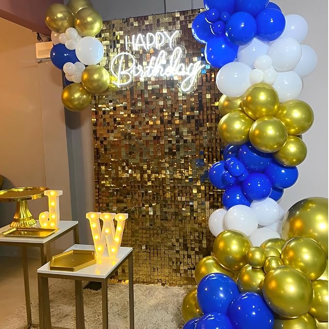 Royal Blue and Gold Balloons - Image 5