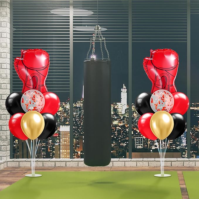 Seematn 2 Set Boxing Balloon Stand Kits Boxing Balloons Sticks Holder - Image 6