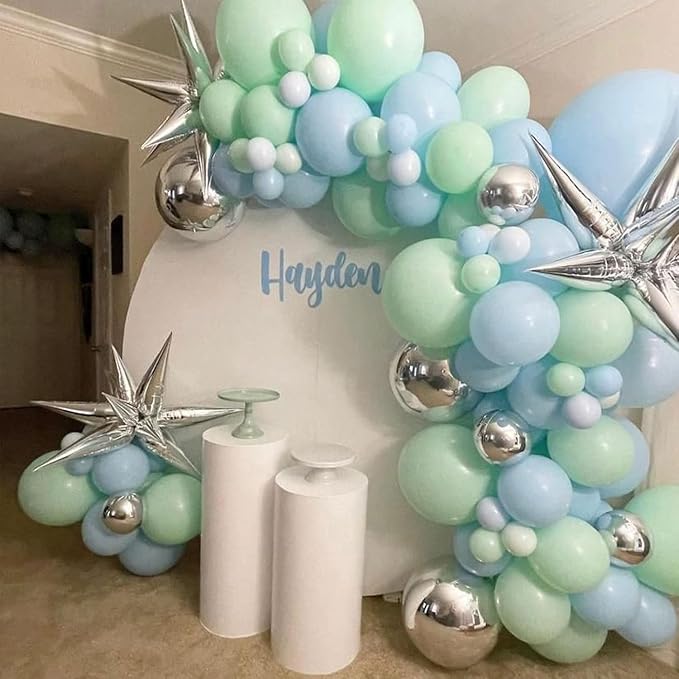 Voircoloria 105pcs Mint Green Party Latex Balloons, 12inch | - Image 6
