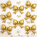 8Pcs Gold Bow Foil Balloons, 21Inch Gold Bow Shaped Balloons by Hapmori