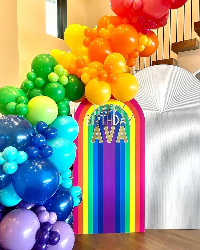 KBZVNAF Rainbow Balloons Latex Party Balloons - Image 2