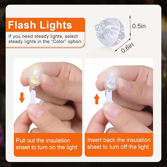 100PCs Mini Led Lights, Flashing Led Balloons Light - Image 3
