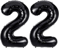 40 Inch Black 22 Balloons Giant Number 22 Balloons Black 22 Birthday Balloons by LHOAVWE