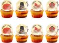 20Pcs Happy Thanksgiving Cupcake Toppers Pumpkin Cake Decor by Wolpark