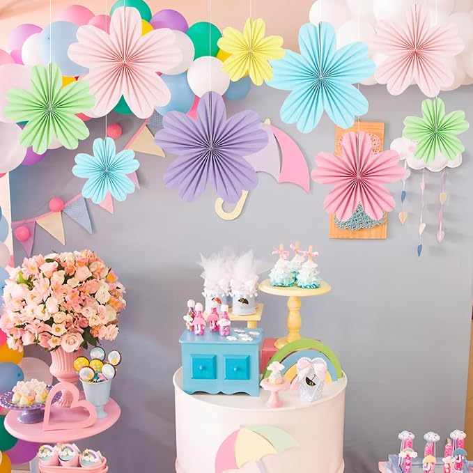 zilue Paper Fans Party Decorations Paper Flowers Decorations - Image 3