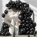 Awenztech 122pcs Black Balloon Arch Kit, 18 12 10 5 inch Black Latex Balloons by Awenztech